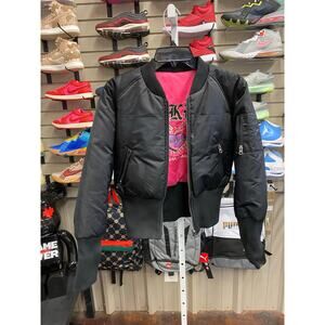 Tokyo Denim Bank Y2K Satin Reversible Black/Pink Bomber Jacket